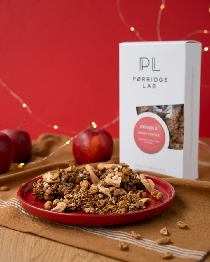 Granola Pomme d'amour - Cacahuètes pralinées & pomme