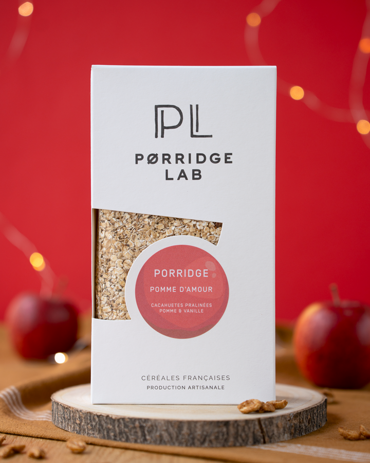 Porridge Pomme d'amour - Cacahuètes pralinées & pomme