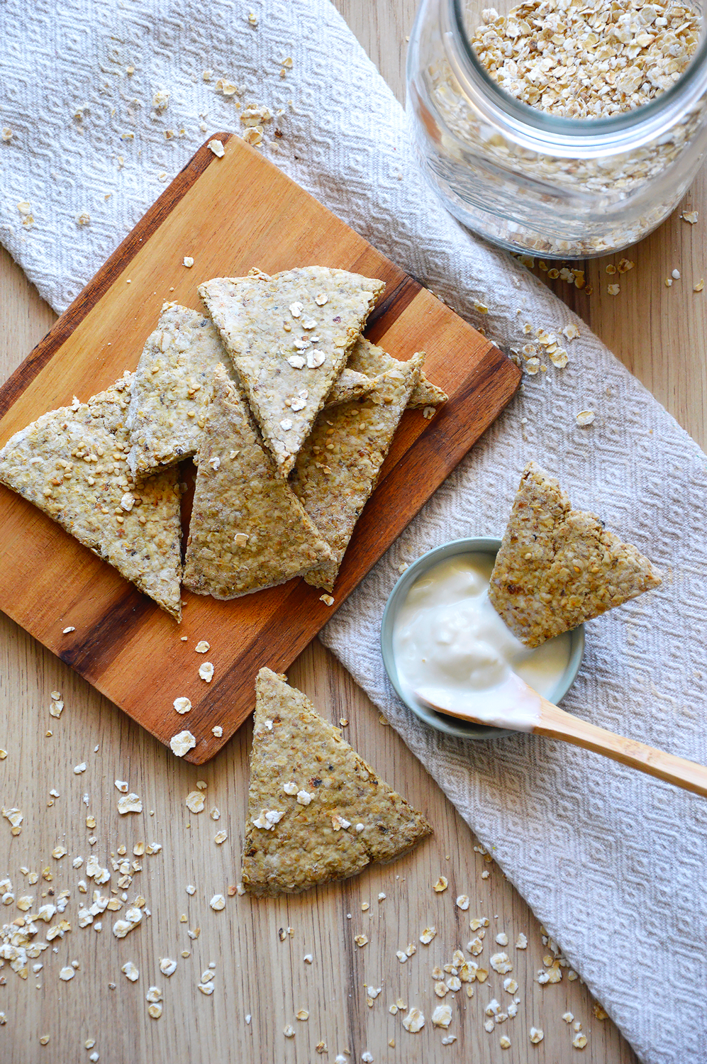 Crackers aux flocons d'avoine