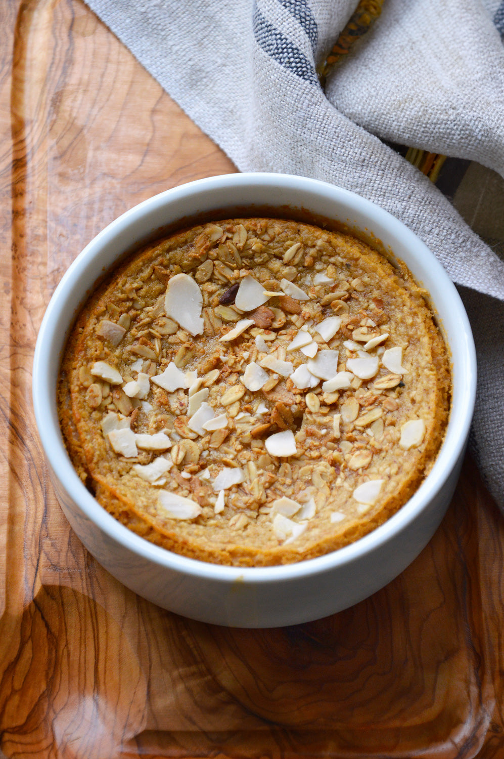 Porridge au four frangipane