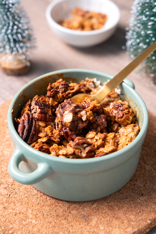 Porridge au four fourré au Ferrero Rocher