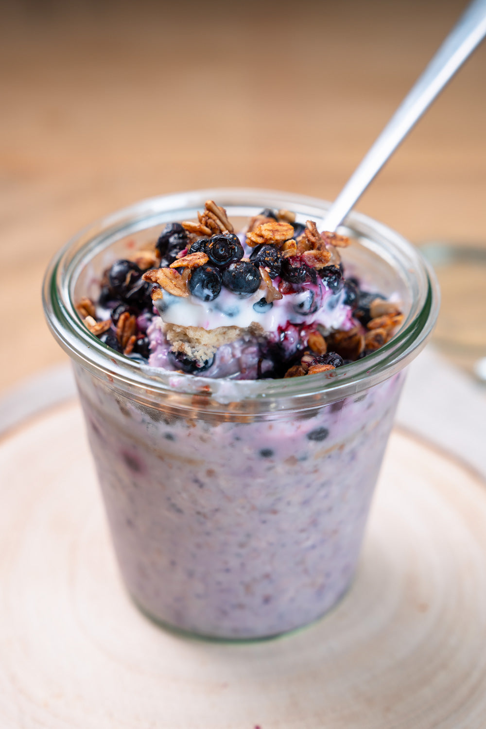 Overnight oats façon Blueberry Muffin