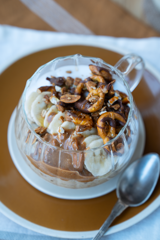 Overnight Porridge façon Bretzel Chocolat au Lait