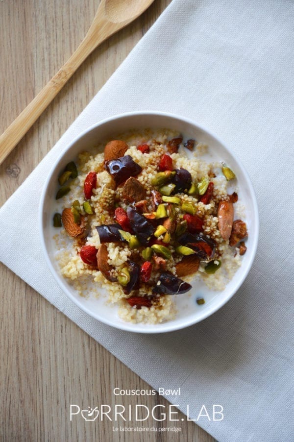 Porridge de couscous sucré