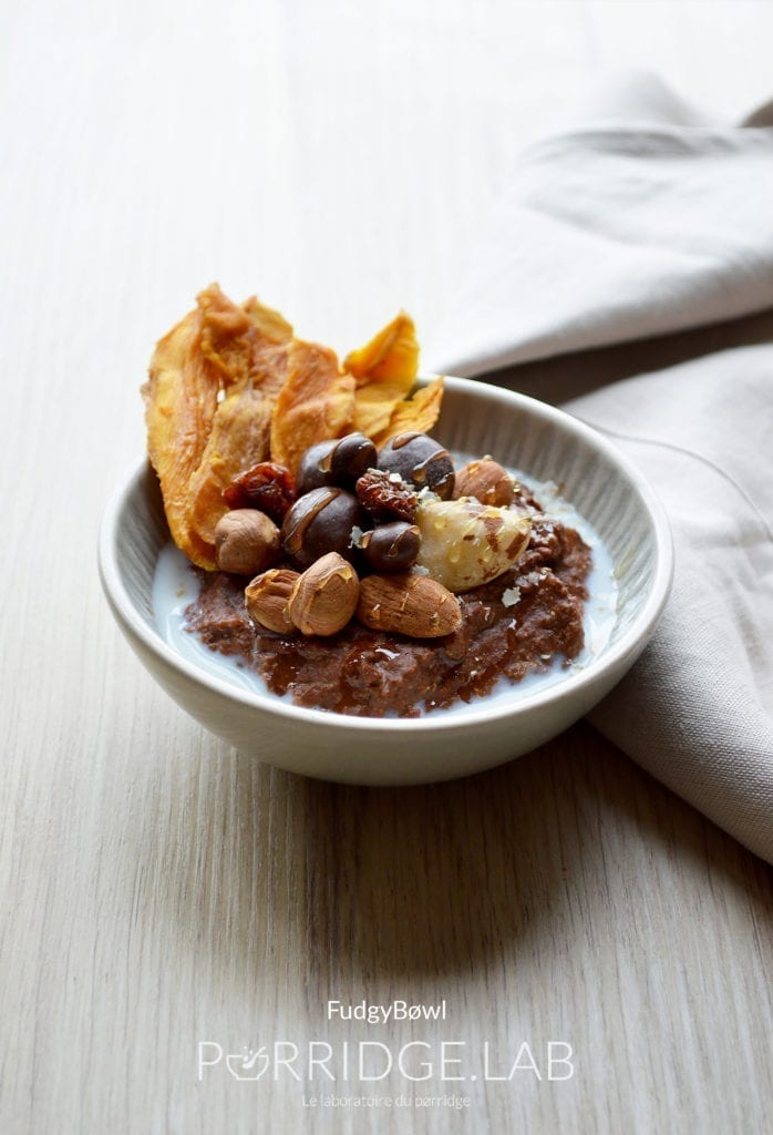 Porridge quinoa cacao façon fudge