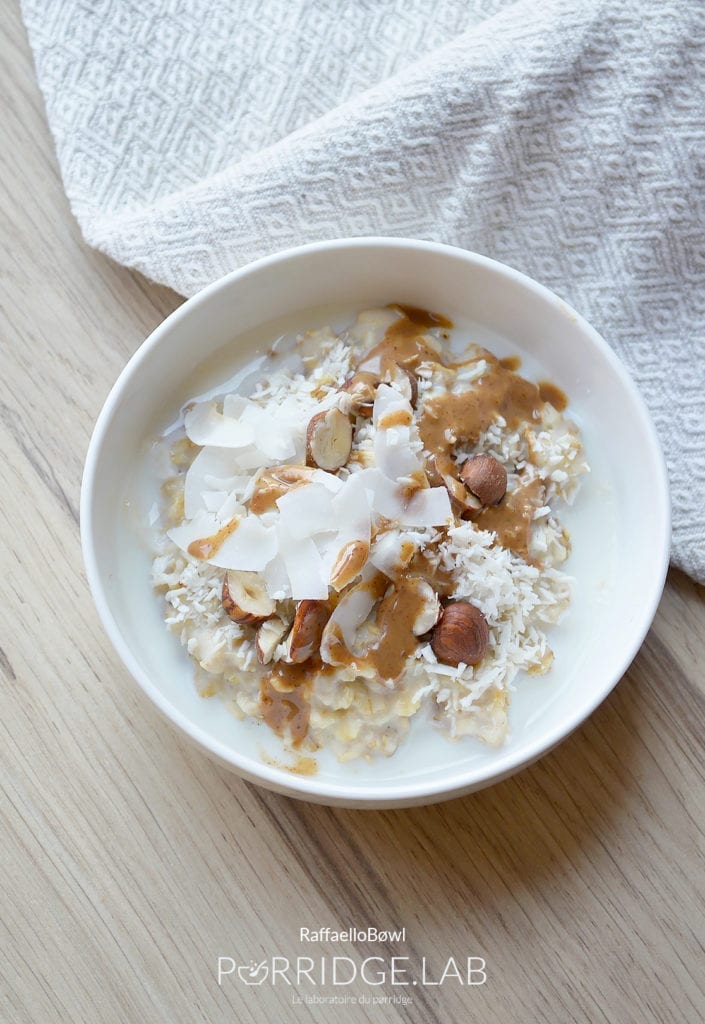 Porridge coco noisette