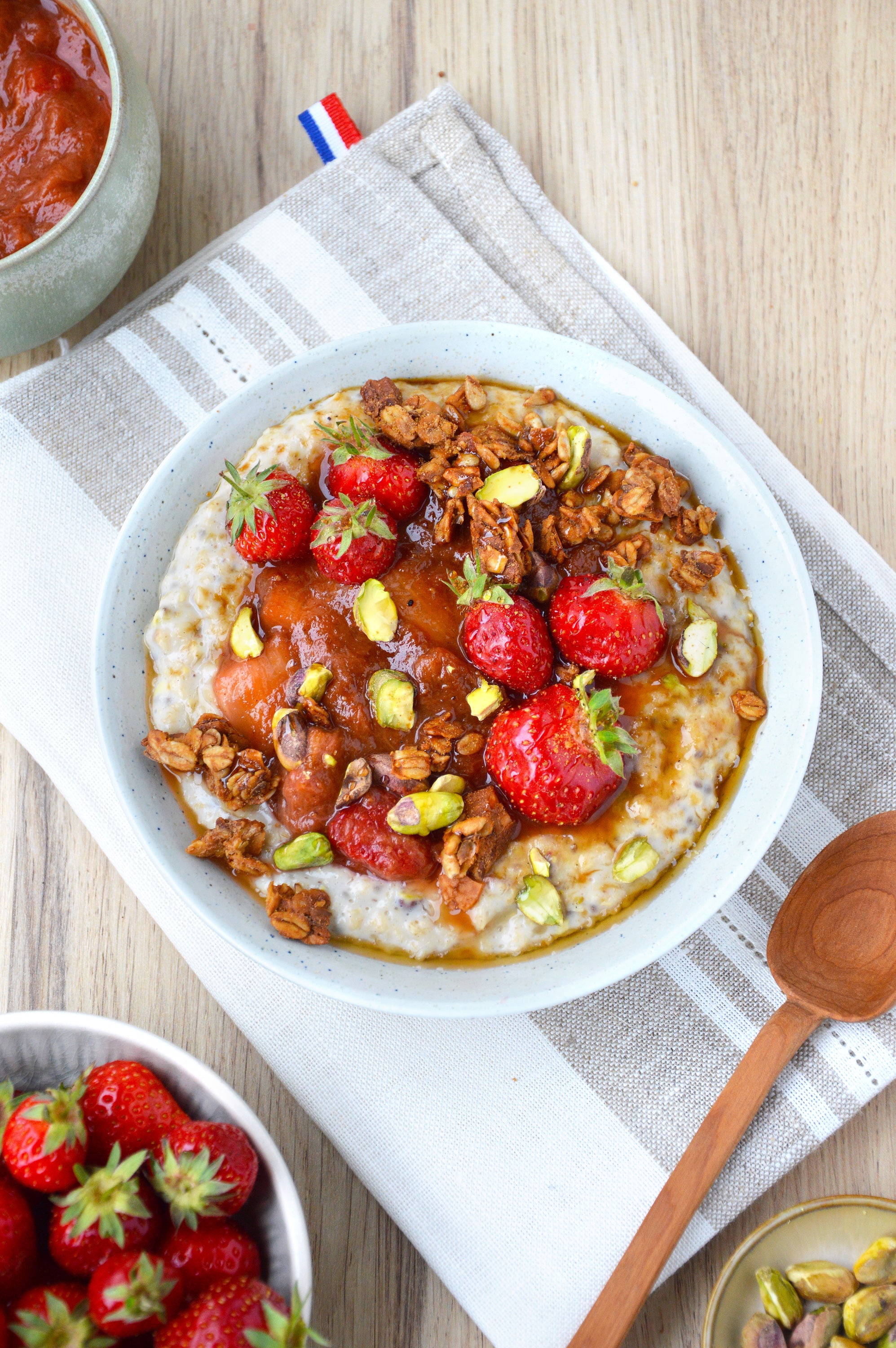 Porridge Fraise Rhubarbe