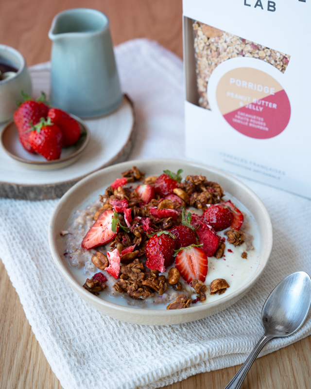 Porridge Peanut Butter Jelly - Cacahuètes Fruits Rouges