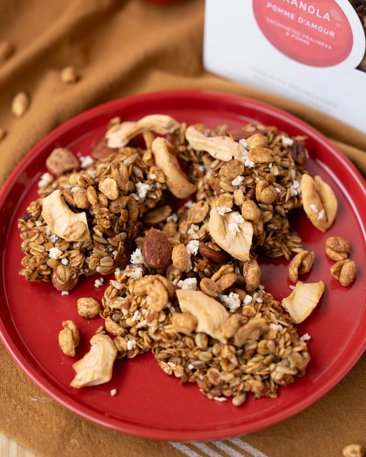 Granola Pomme d'amour - Cacahuètes pralinées & pomme