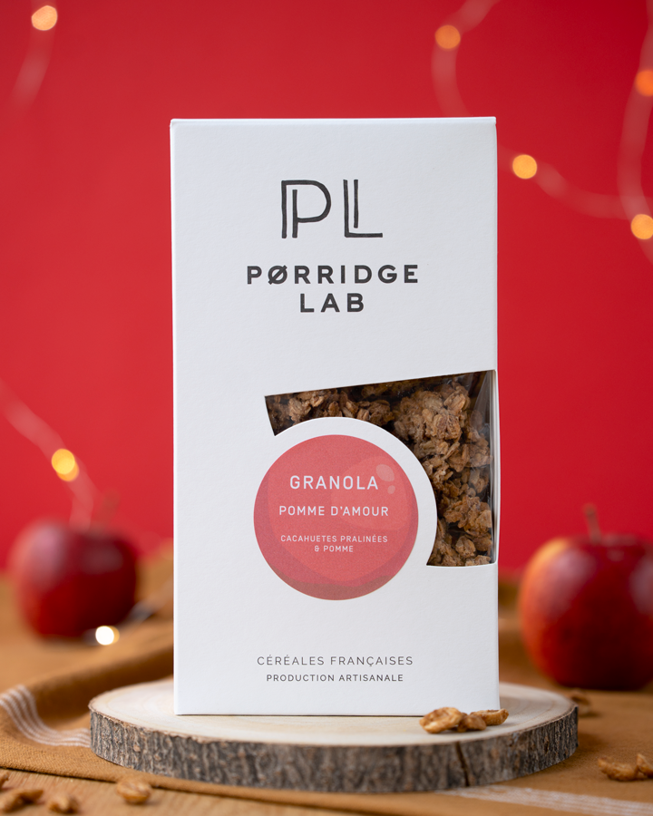 Granola Pomme d'amour - Cacahuètes pralinées & pomme