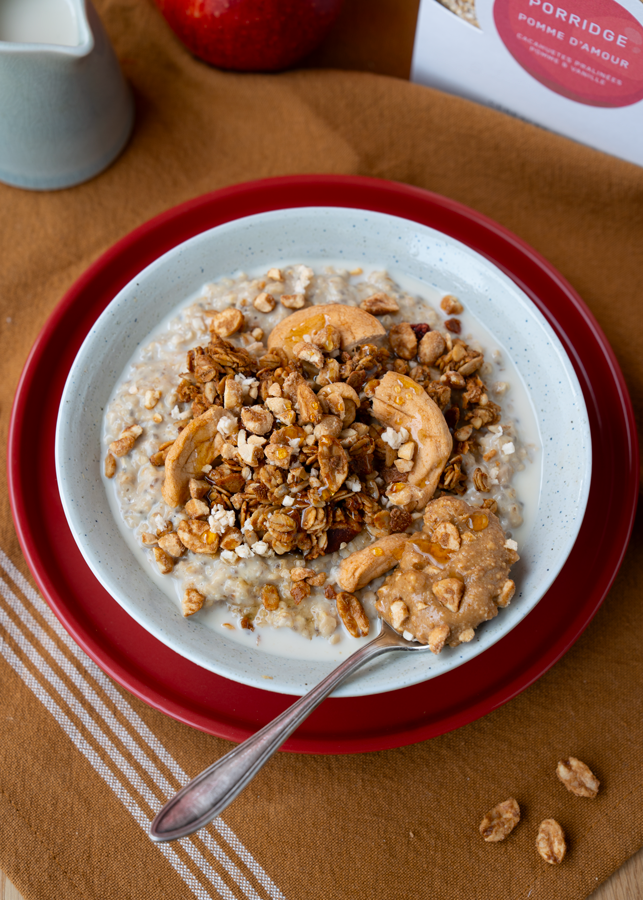 Porridge Pomme d'amour - Cacahuètes pralinées & pomme