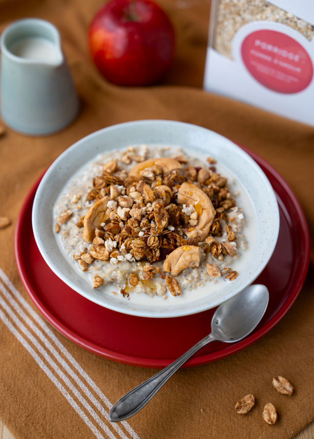 Porridge Pomme d'amour - Cacahuètes pralinées & pomme