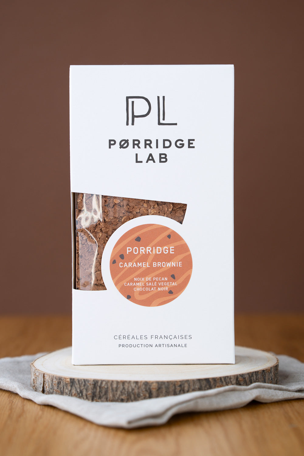 Porridge Caramel Brownie